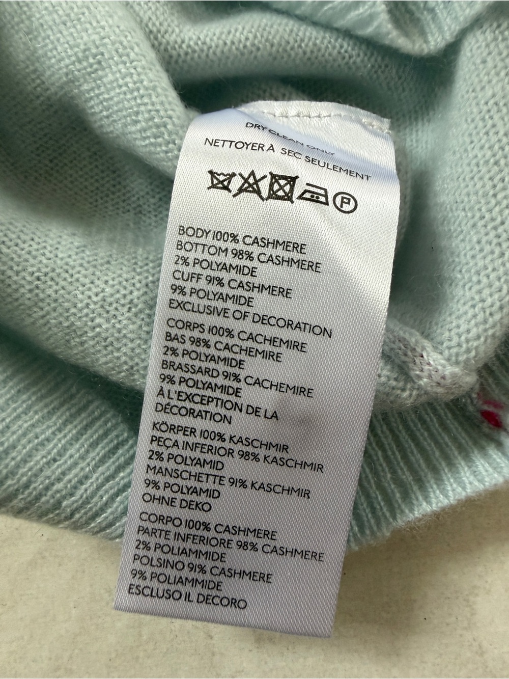 Anthropologie Pilcro The Jensen Cashmere Polo Sweater Dog Light Blue NWT Medium - Picture 12 of 12
